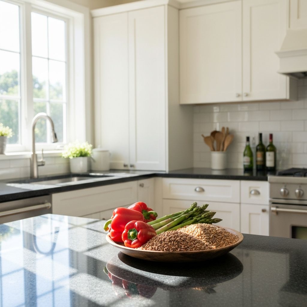 Fresh vegetables and grains