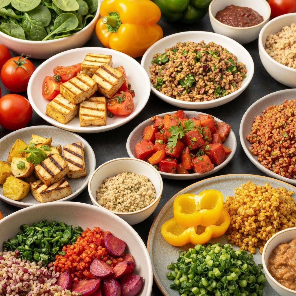 Variety of plant-based foods